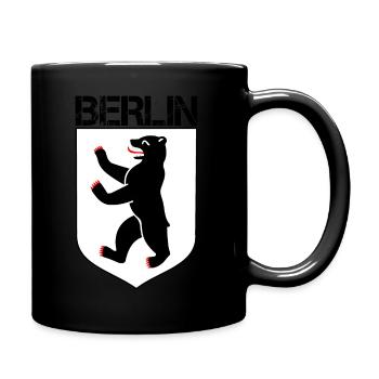 Berliner Bär Wappen - Tasse einfarbig - Schwarz - Rechts