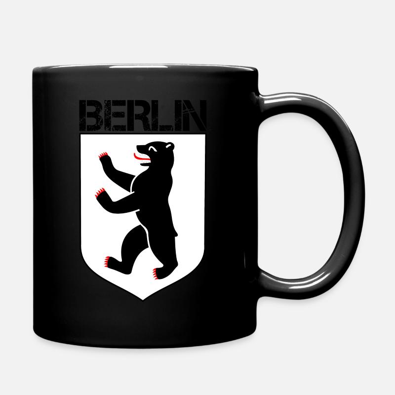 Berliner Bär Wappen - Tasse einfarbig - Schwarz