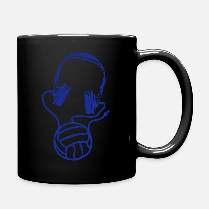 Volleyball Kopfhörer Kopfhörer Ball Draht - Tasse einfarbig - Schwarz