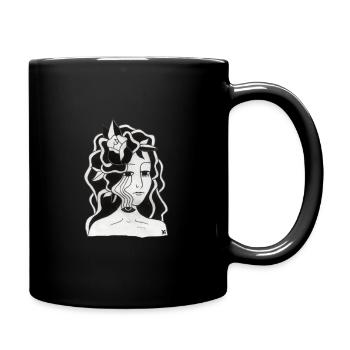Traurige Frauen - Tasse einfarbig - Schwarz - Rechts