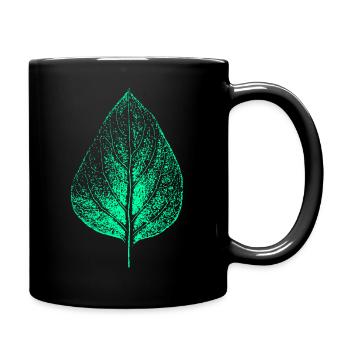 Blatt - Flieder / Garten & Natur - Tasse einfarbig - Schwarz - Rechts