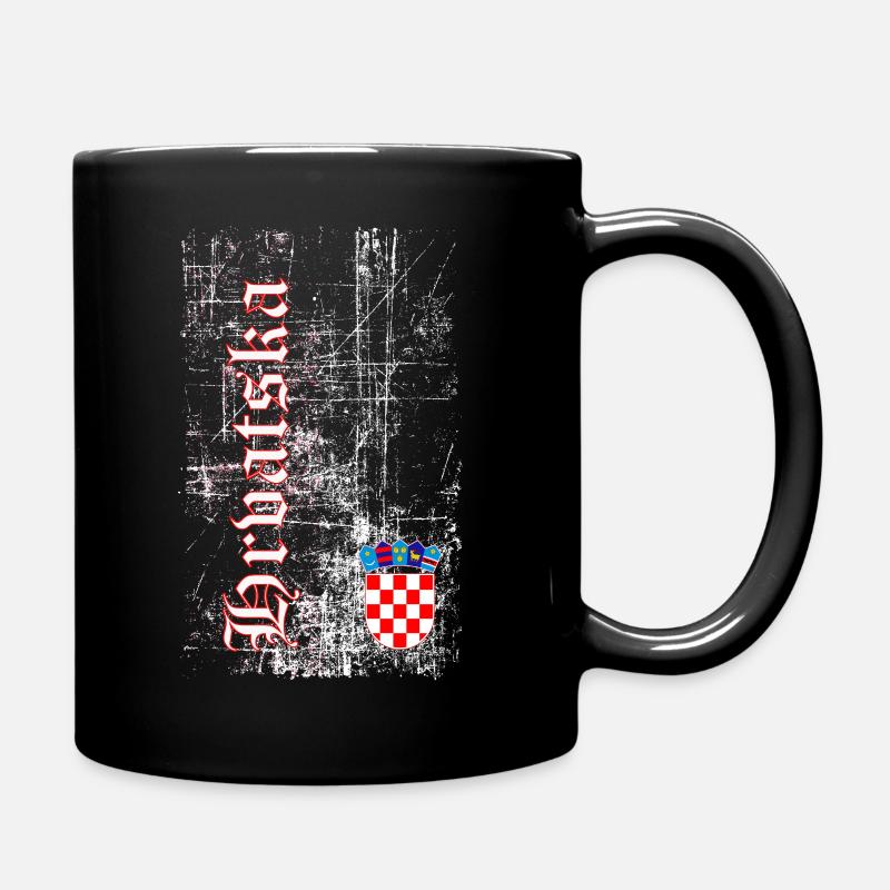 Hrvatska - Tasse einfarbig - Schwarz