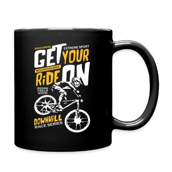 Downhill Race Series - Tasse einfarbig - Schwarz - Rechts