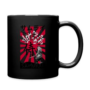 Japan Sakura Samurai - Tasse einfarbig - Schwarz - Rechts