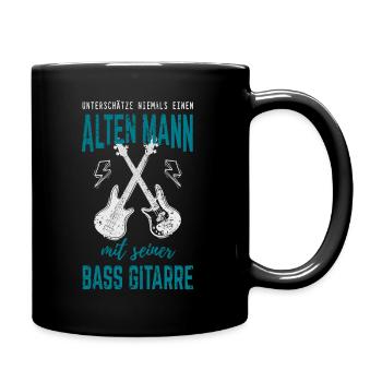 Bassist Opa - Tasse einfarbig - Schwarz - Rechts