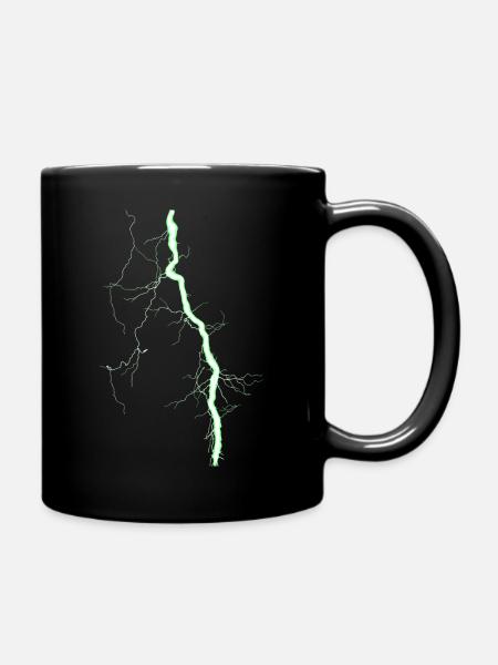 Vert éclair - Mug uni - noir