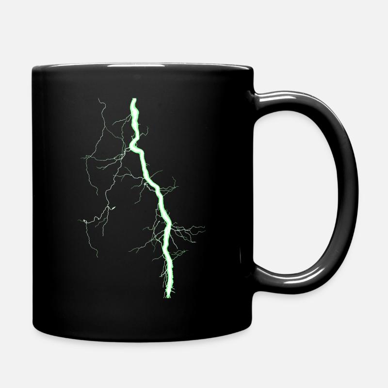Blitz grün - Tasse einfarbig - Schwarz
