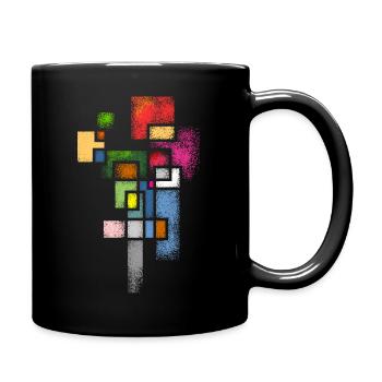 Abstrakt - Tasse einfarbig - Schwarz - Rechts