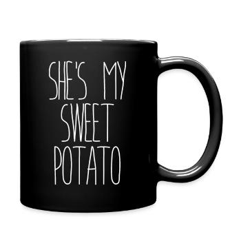 Elle est ma patate douce - Mug uni - noir - Droite