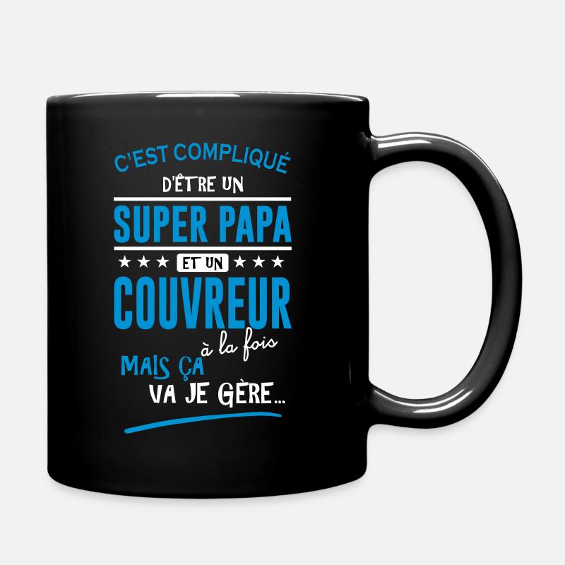 papa couvreur - Mug uni - noir