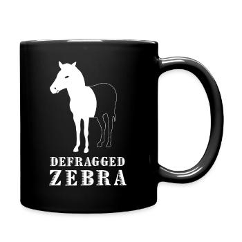 Cadeau de geek d'administration de l'informaticien Zebra défraggé - Mug uni - noir - Droite