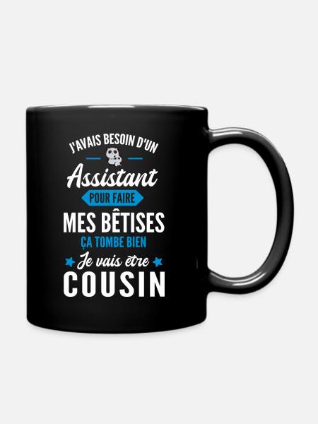 assistant / je vais être cousin / futur cousin - Mug uni - noir
