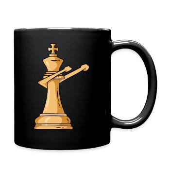 Funny Chess Player Gift Dabbing Chess Piece King - Tasse einfarbig - Schwarz - Rechts