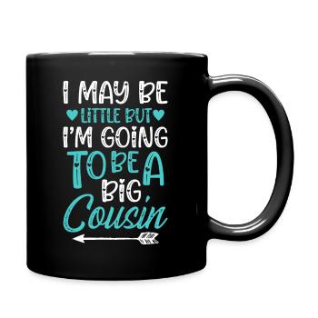 Je peux être petit mais je vais être un grand cousin - Mug uni - noir - Droite