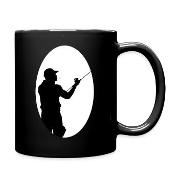 Angler fishing - Full Colour Mug - black - Right