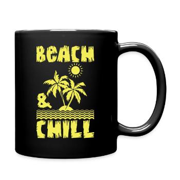Beach & Rest - Full Colour Mug - black - Right