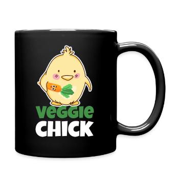 Vegetarian Vegetarian Vegan Gift Idea - Full Colour Mug - black - Right