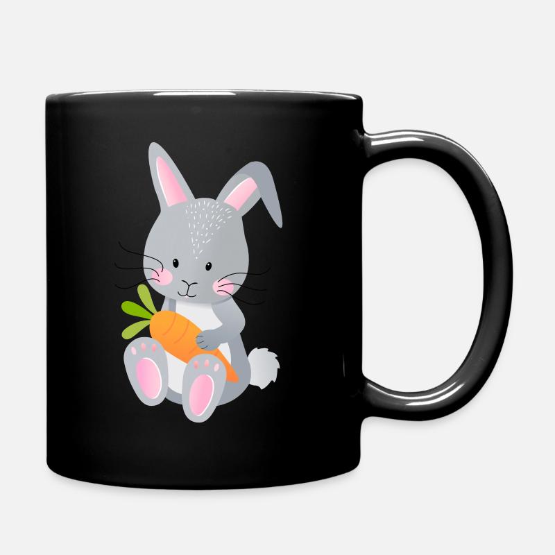 Baby with carrot - Full Colour Mug - black