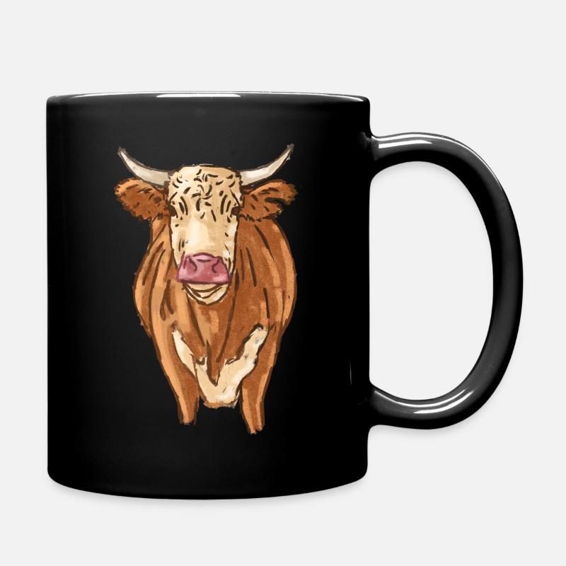 Kuh - Tasse einfarbig - Schwarz
