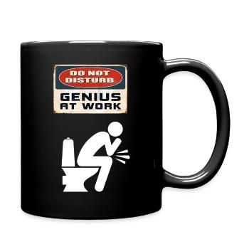 Génie au travail - Mug uni - noir - Droite