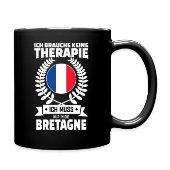 Bretagne Therapie - Tasse einfarbig - Schwarz - Rechts
