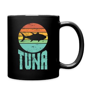 Vintage Tuna Artwork PêcheUr - Mug uni - noir - Droite