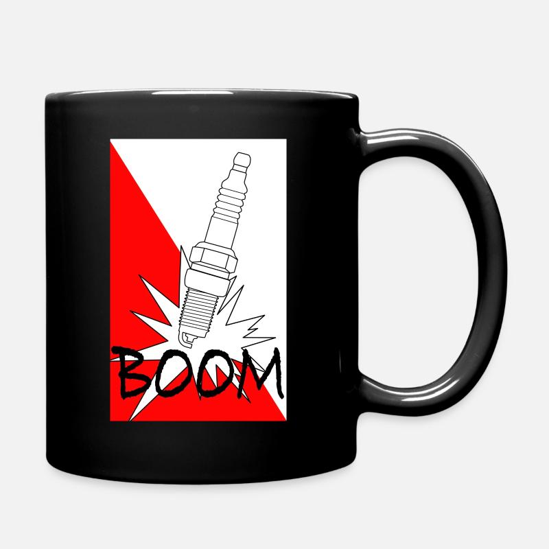 spark plug - Full Colour Mug - black
