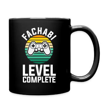 Level Abgeschlossen Schulabschluss Fachabi Fachabi - Tasse einfarbig - Schwarz - Rechts
