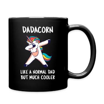 Dadacorn III - Awesome Dad Einhorn - Tasse einfarbig - Schwarz - Rechts