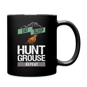 Collared Chicken Bird Grouse Hunting Chicken Hunter - Full Colour Mug - black - Right