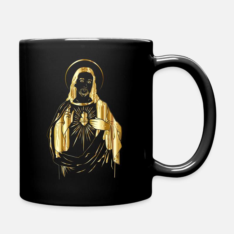 jesus en or - Mug uni - noir