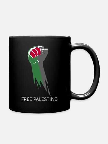 Gaza Freedom Save Palestine - Full Colour Mug - black