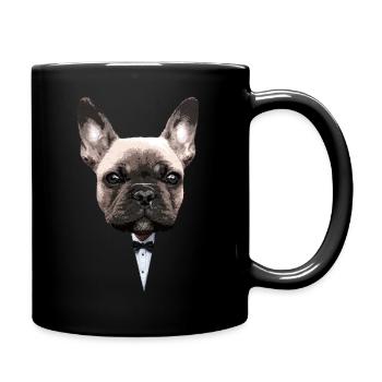 French bouledog animal cute dog - Full Colour Mug - black - Right