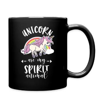 Unicorn Einhorn Pferd Fabelwesen Unicorns - Tasse einfarbig - Schwarz - Rechts