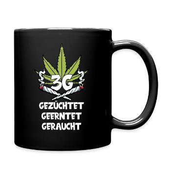 CANNABIS MARIHUANA JOINT KIFFEN KIFFER 3G REGEL - Tasse einfarbig - Schwarz - Rechts