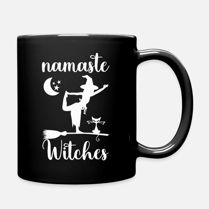 Halloween Namaste Witch Geschenkidee - Tasse einfarbig - Schwarz