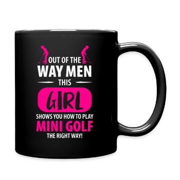 MINIGOLF MINIGOLF MINIGOLF MINIGOLFJOUEUR DE -GOLF - Mug uni - noir - Droite