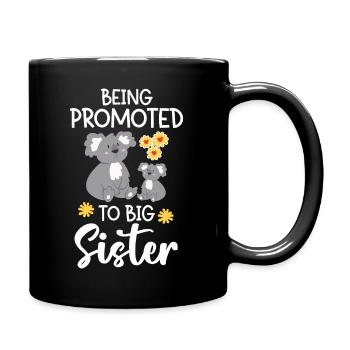 Befördert Zur Großen Schwester - Tasse einfarbig - Schwarz - Rechts