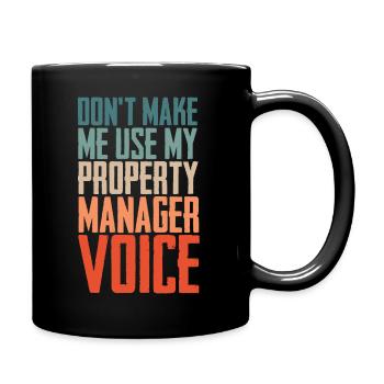 Ne me laissez pas mon gestionnaire immobilier - Mug uni - noir - Droite