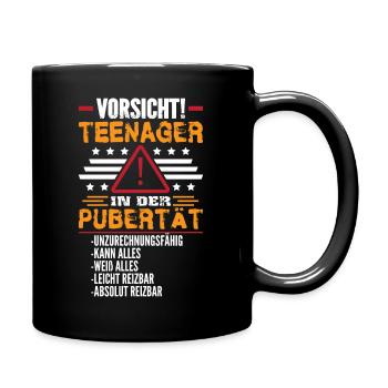 Teenager in der Pubertät - Tasse einfarbig - Schwarz - Rechts