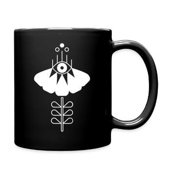 Flower - Tasse einfarbig - Schwarz - Rechts