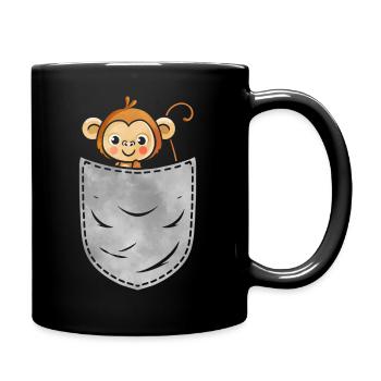 Pocket Monkey Animal In Your Pocket Monkey - Tasse einfarbig - Schwarz - Rechts