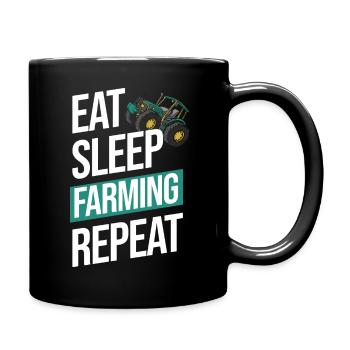 Manger une ferme endormie En disant - Mug uni - noir - Droite