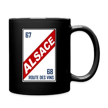 Licence Alsace - Mug uni - noir - Droite