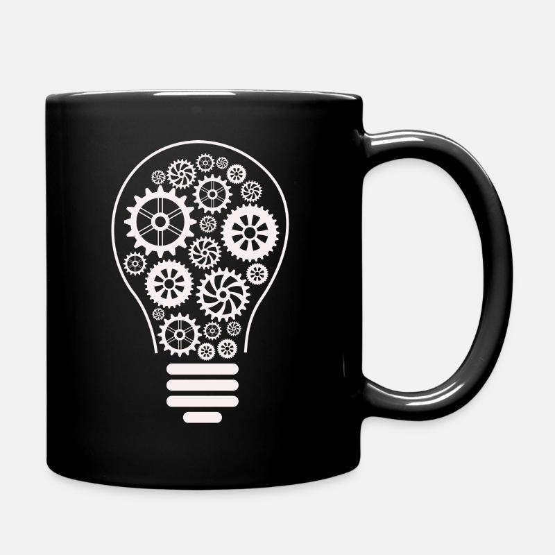 Ampoule - Ampoule - Lampe - Electricité - Mug uni - noir