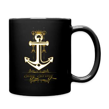 Anker Stay Strong - Tasse einfarbig - Schwarz - Rechts