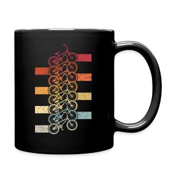 BMX cooles Retro Fan Geschenk Motiv für Junge Mädc - Tasse einfarbig - Schwarz - Rechts
