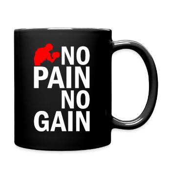 no pain no gain - Full Colour Mug - black - Right