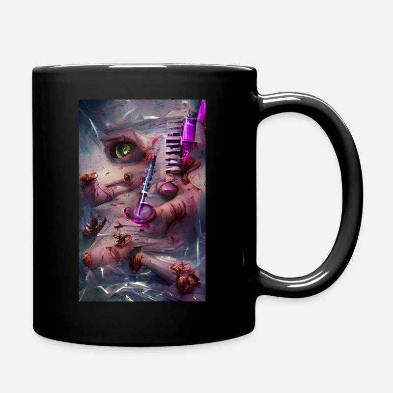 Psychedelic Eye - Tasse einfarbig - Schwarz