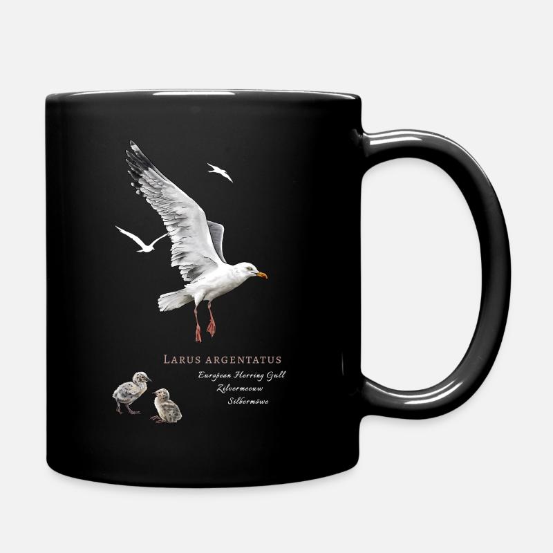 Silbermöwe - Tasse einfarbig - Schwarz